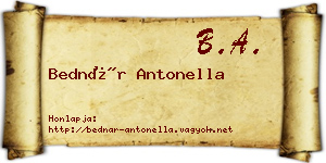 Bednár Antonella névjegykártya